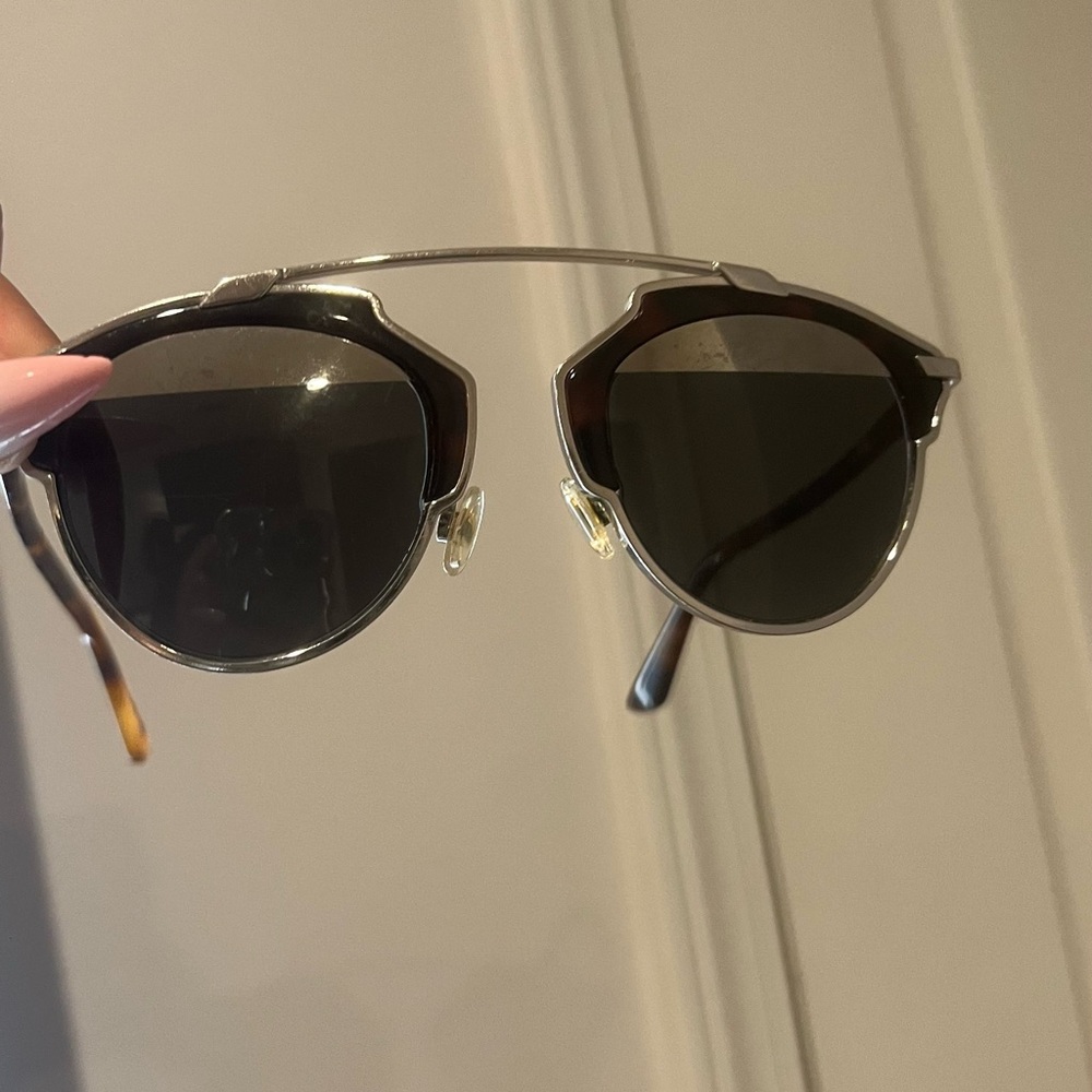Christian Dior So Real Black and Silver Sunglasses